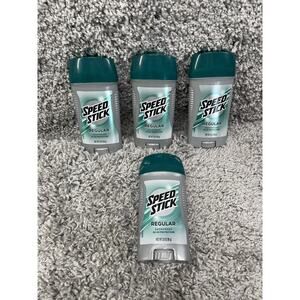 Lot Of 4 Speed Stick Regular Men's Deodorant 24 HR Protection 3 oz